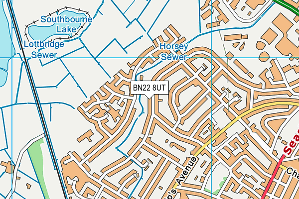 BN22 8UT map - OS VectorMap District (Ordnance Survey)