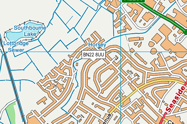 BN22 8UU map - OS VectorMap District (Ordnance Survey)