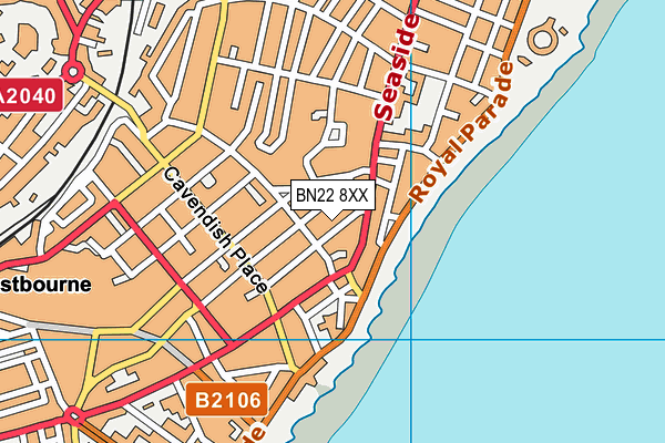 BN22 8XX map - OS VectorMap District (Ordnance Survey)