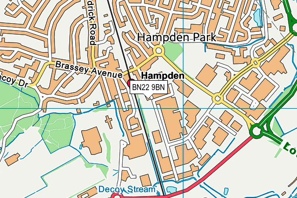 Map of SMB FITNESS (EASTBOURNE) LIMITED at district scale