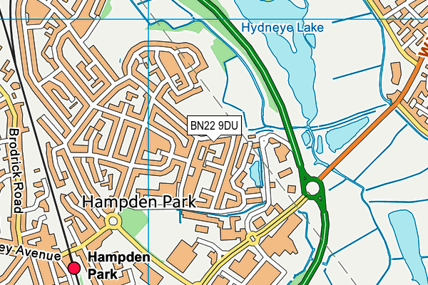 BN22 9DU map - OS VectorMap District (Ordnance Survey)