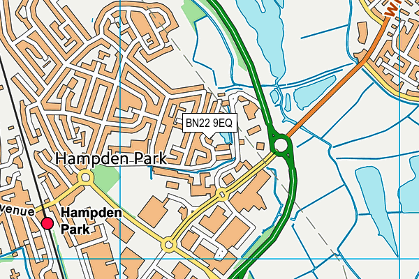 BN22 9EQ map - OS VectorMap District (Ordnance Survey)