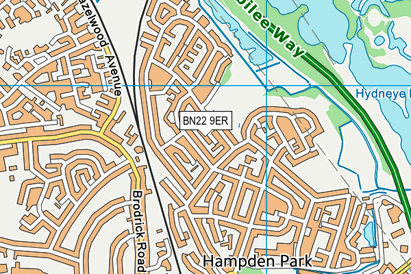BN22 9ER map - OS VectorMap District (Ordnance Survey)