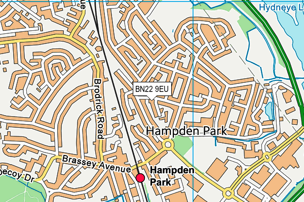 BN22 9EU map - OS VectorMap District (Ordnance Survey)