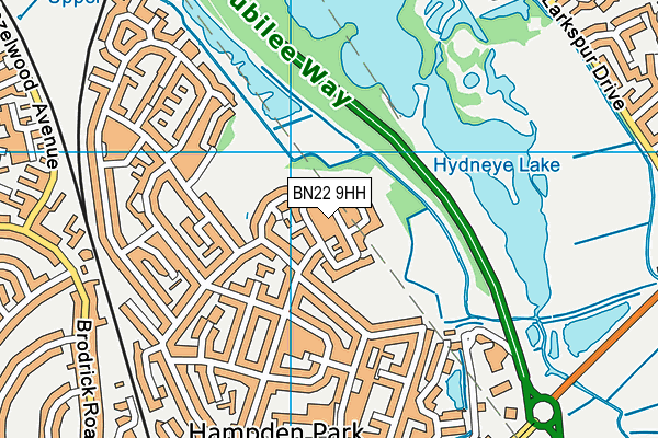 BN22 9HH map - OS VectorMap District (Ordnance Survey)