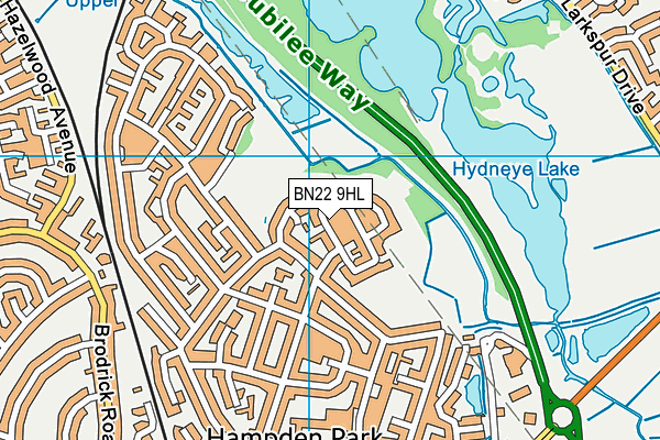 BN22 9HL map - OS VectorMap District (Ordnance Survey)