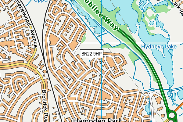 BN22 9HP map - OS VectorMap District (Ordnance Survey)