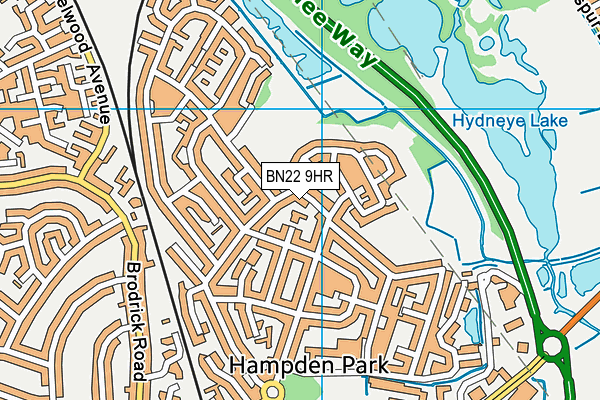 BN22 9HR map - OS VectorMap District (Ordnance Survey)