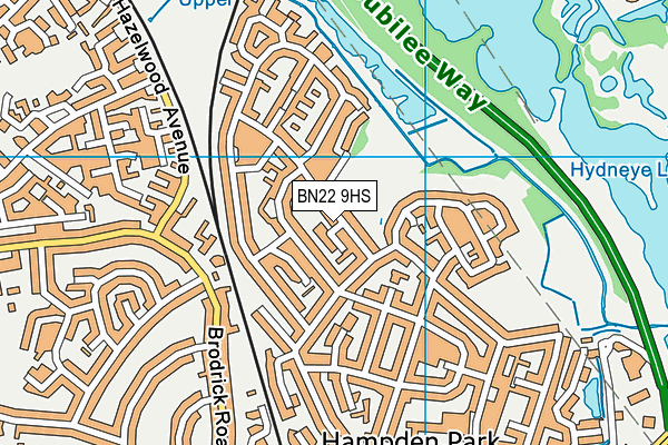 BN22 9HS map - OS VectorMap District (Ordnance Survey)