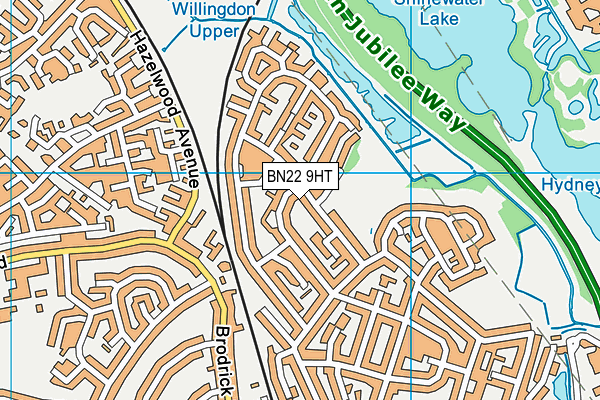 BN22 9HT map - OS VectorMap District (Ordnance Survey)