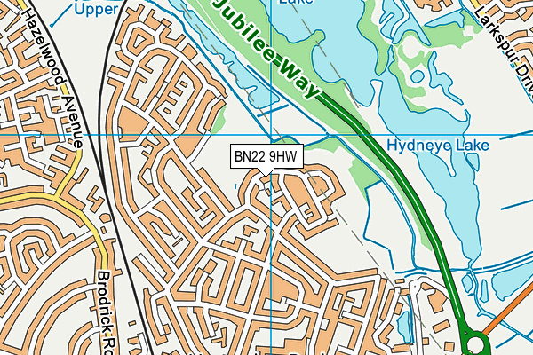 BN22 9HW map - OS VectorMap District (Ordnance Survey)