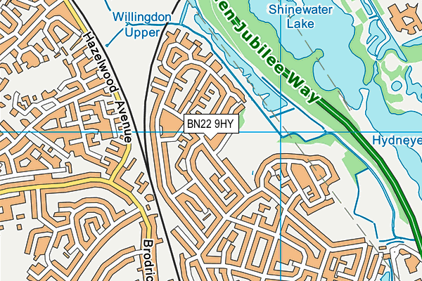 BN22 9HY map - OS VectorMap District (Ordnance Survey)