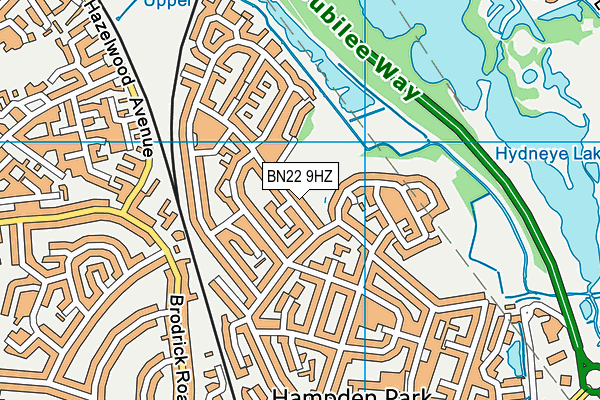 BN22 9HZ map - OS VectorMap District (Ordnance Survey)