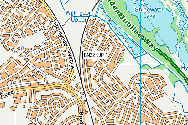 BN22 9JP map - OS VectorMap District (Ordnance Survey)