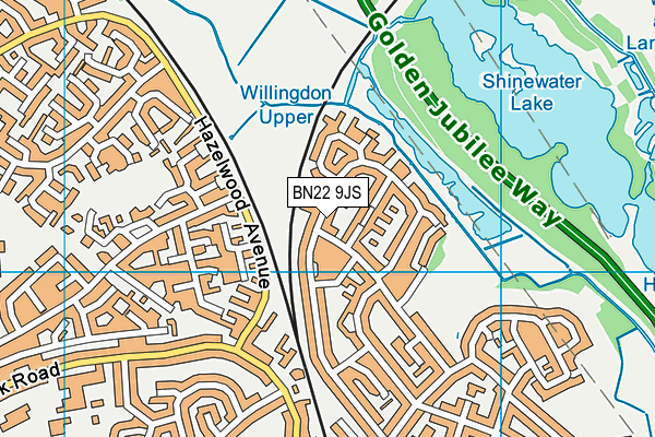 BN22 9JS map - OS VectorMap District (Ordnance Survey)