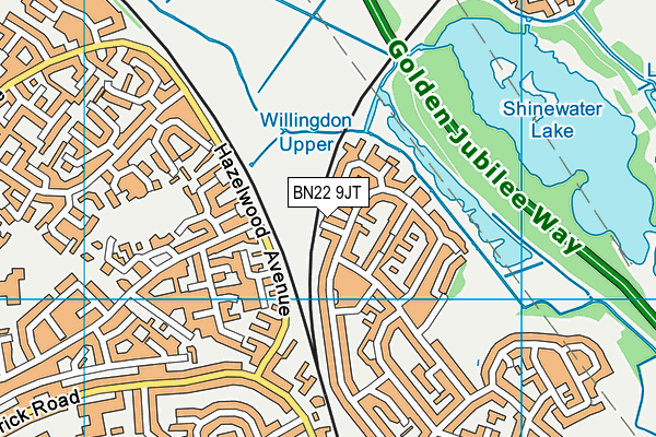 BN22 9JT map - OS VectorMap District (Ordnance Survey)
