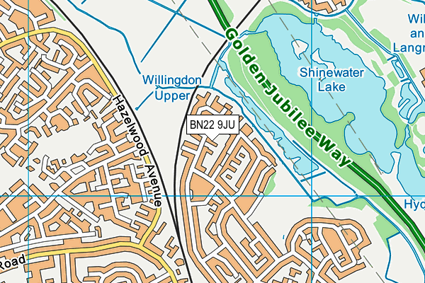 BN22 9JU map - OS VectorMap District (Ordnance Survey)