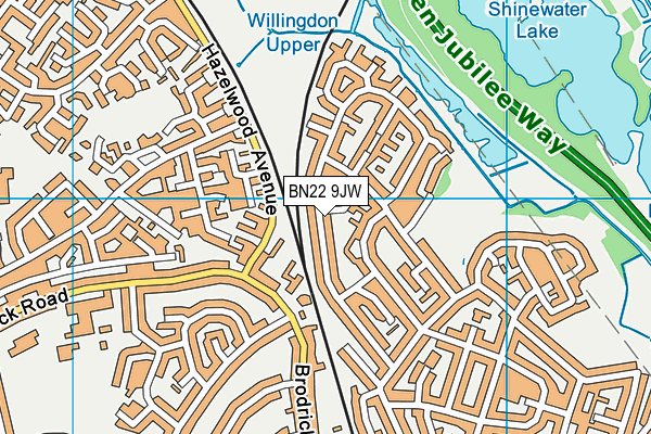 BN22 9JW map - OS VectorMap District (Ordnance Survey)