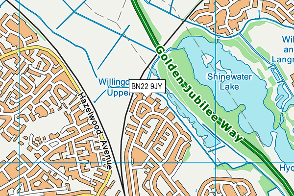 BN22 9JY map - OS VectorMap District (Ordnance Survey)