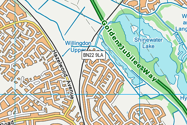 BN22 9LA map - OS VectorMap District (Ordnance Survey)