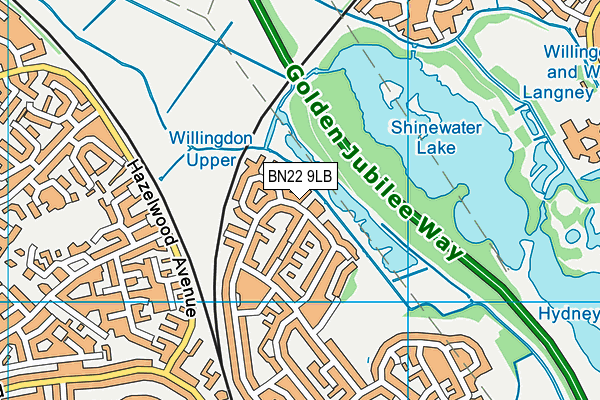 BN22 9LB map - OS VectorMap District (Ordnance Survey)