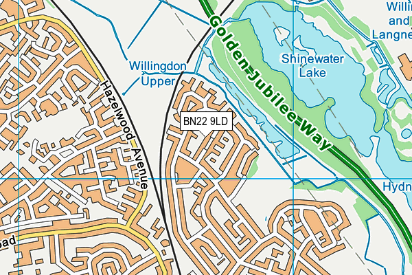 BN22 9LD map - OS VectorMap District (Ordnance Survey)