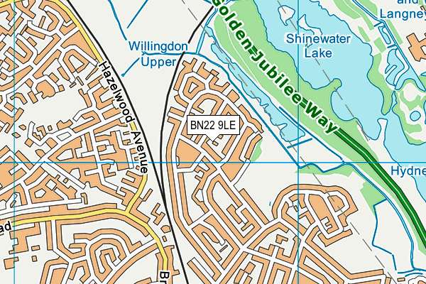 BN22 9LE map - OS VectorMap District (Ordnance Survey)