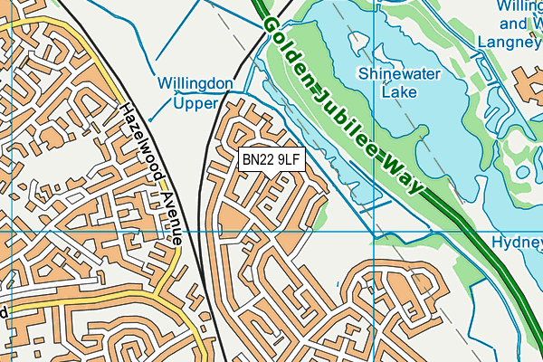 BN22 9LF map - OS VectorMap District (Ordnance Survey)