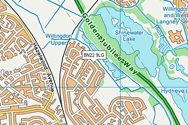 BN22 9LG map - OS VectorMap District (Ordnance Survey)