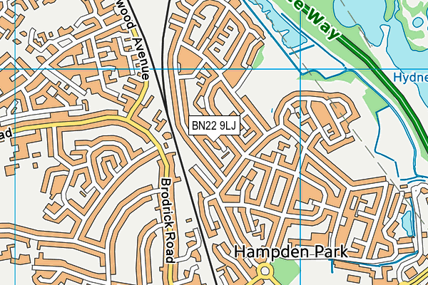BN22 9LJ map - OS VectorMap District (Ordnance Survey)