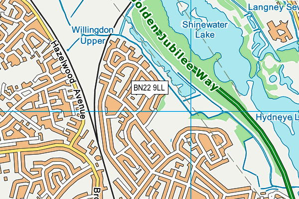 BN22 9LL map - OS VectorMap District (Ordnance Survey)