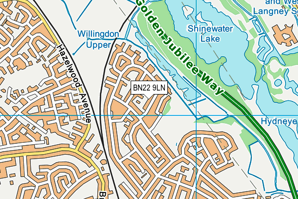 BN22 9LN map - OS VectorMap District (Ordnance Survey)