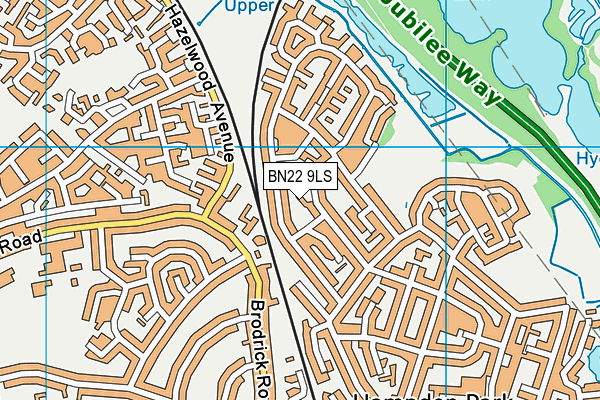 BN22 9LS map - OS VectorMap District (Ordnance Survey)