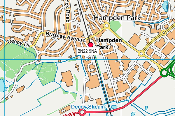 BN22 9NA map - OS VectorMap District (Ordnance Survey)