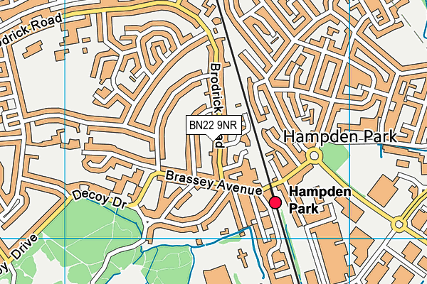 BN22 9NR map - OS VectorMap District (Ordnance Survey)