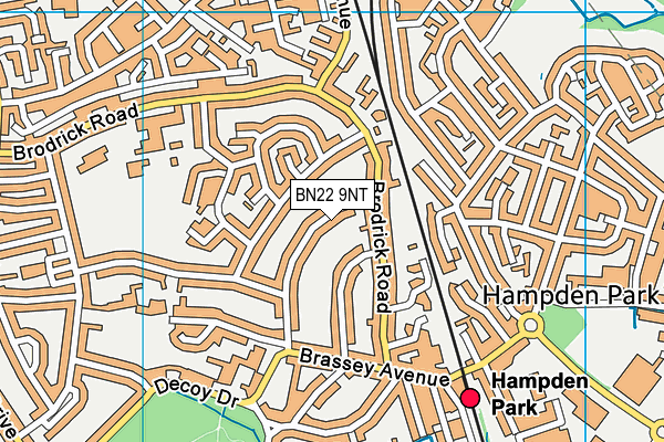 BN22 9NT map - OS VectorMap District (Ordnance Survey)