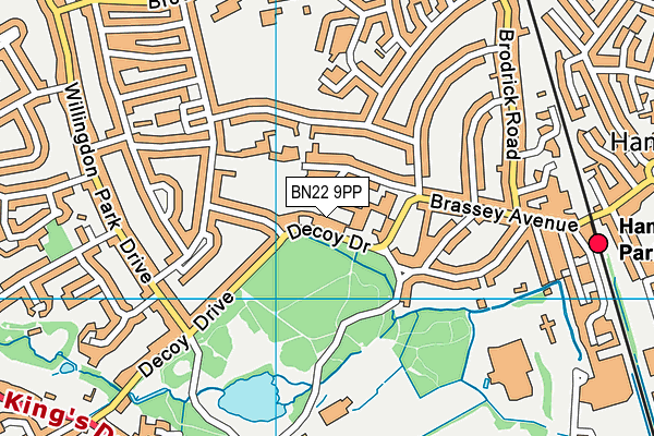 BN22 9PP map - OS VectorMap District (Ordnance Survey)