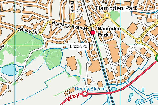 BN22 9PQ map - OS VectorMap District (Ordnance Survey)