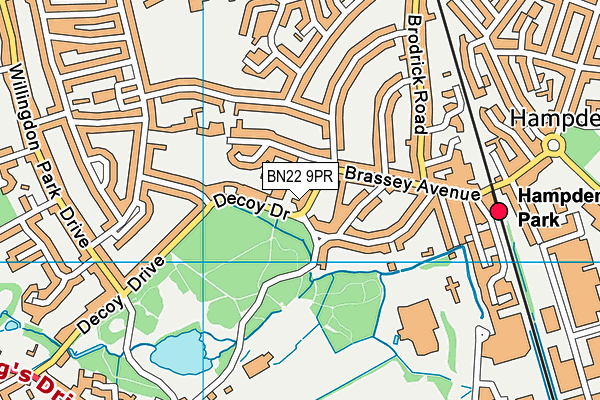BN22 9PR map - OS VectorMap District (Ordnance Survey)