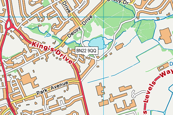 BN22 9QQ map - OS VectorMap District (Ordnance Survey)