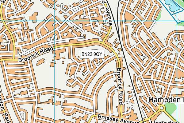 BN22 9QY map - OS VectorMap District (Ordnance Survey)