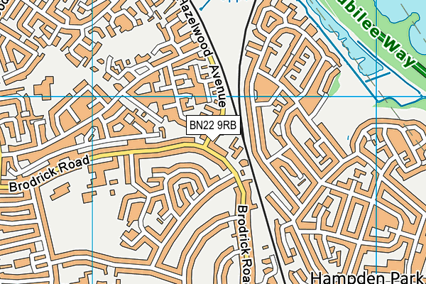 College Central map (BN22 9RB) - OS VectorMap District (Ordnance Survey)
