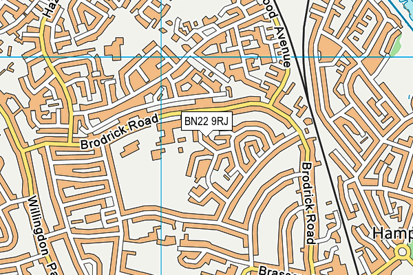 BN22 9RJ map - OS VectorMap District (Ordnance Survey)