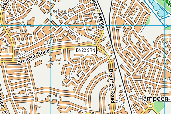 BN22 9RN map - OS VectorMap District (Ordnance Survey)