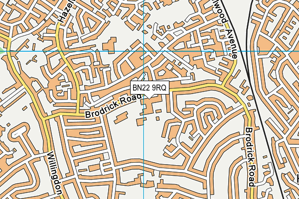 Hampden Park Sports Centre map (BN22 9RQ) - OS VectorMap District (Ordnance Survey)