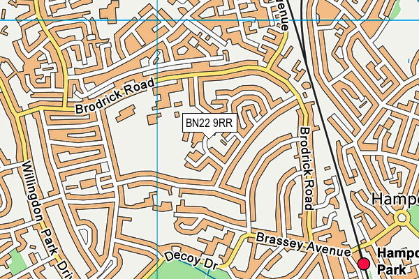 BN22 9RR map - OS VectorMap District (Ordnance Survey)