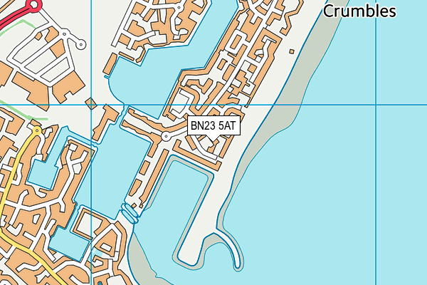 BN23 5AT map - OS VectorMap District (Ordnance Survey)