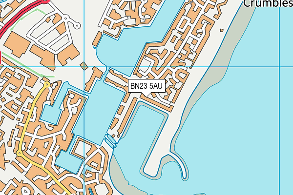 BN23 5AU map - OS VectorMap District (Ordnance Survey)