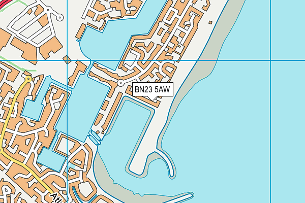 BN23 5AW map - OS VectorMap District (Ordnance Survey)