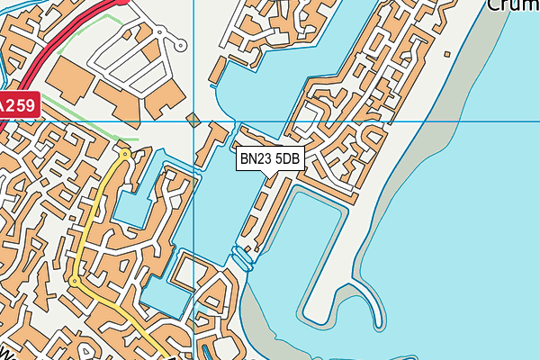 BN23 5DB map - OS VectorMap District (Ordnance Survey)